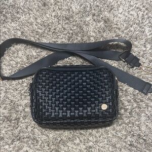 Gold blush bestie bag woven